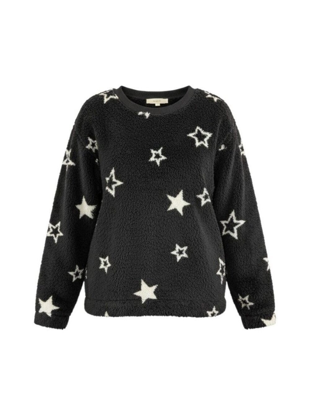 Loft Womens Black Star Print Pullover Sweater M Long Sleeve